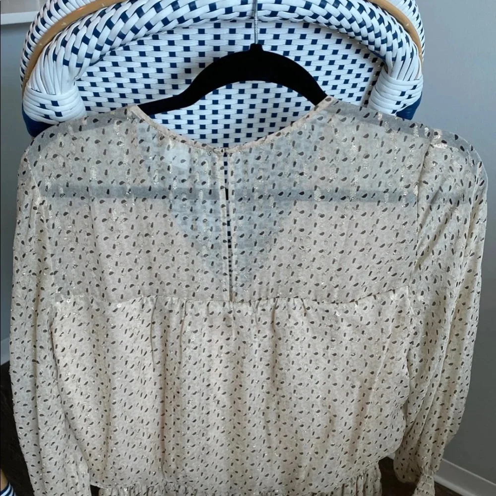 Shoshanna Dress Size 8 Like New. Cream and gold. - Picture 8 of 8